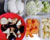 肉団子とお野菜炊いたん作り方1写真