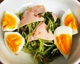 水菜とハムのレモン醤油サラダ♡ゆで卵添え作り方5写真