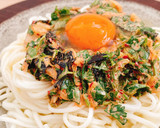 海苔とパクチーのキムチマヨうどん作り方6写真