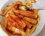ヤングコーンの簡単バーベキューソース焼き作り方6写真