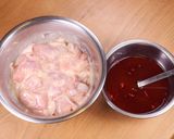 鶏肉とにんにくの芽のうま塩炒め作り方1写真