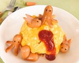ちびっこウィンナーのオムライス作り方4写真