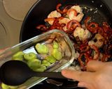 そら豆と冷凍エビとパプリカのオイマヨ炒め作り方5写真