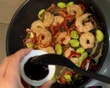 そら豆と冷凍エビとパプリカのオイマヨ炒め作り方6写真