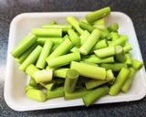 鶏もも肉とニンニクの茎のウマウマ炒め作り方4写真