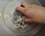 ～包丁不要で簡単～絹さやのえびチリマヨ作り方1写真