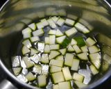 高血圧対策！ズッキーニの生姜なめこ汁作り方3写真