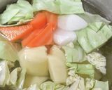 具沢山！春キャベツの味噌汁♡ほっこり♪作り方1写真
