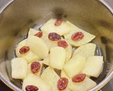 【おやつ】さつま芋とりんごの重ね煮作り方3写真