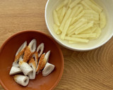 じゃがいもとちくわの青のりきんぴら作り方1写真