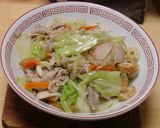 昔ながらの豚骨系スープの長崎ちゃんぽん作り方24写真