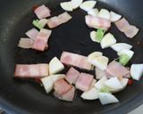 カブ（小粋菜）とベーコンのペペロンチーノ作り方5写真