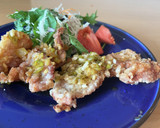 ザックザクの豚こま竜田揚げ　油淋鶏風作り方6写真