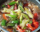 豚バラ肉と夏野菜たっぷりのつけ汁うどん作り方10写真