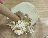 米粉で作る豆腐とカニカマのお焼き作り方2写真