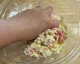 米粉で作る豆腐とカニカマのお焼き作り方4写真
