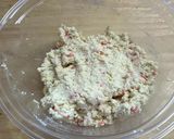 米粉で作る豆腐とカニカマのお焼き作り方5写真