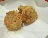 米粉で作る豆腐とカニカマのお焼き作り方9写真