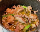 鶏肉とエビと野菜の簡単アヒージョ作り方6写真