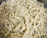 流水麺●もみ海苔と揚げ玉の盛りつけそば 作り方1写真