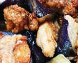 鶏の唐揚げと茄子とトマトのポン酢和え作り方9写真