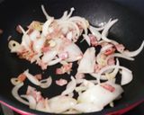 別茹で不要★豆乳クリーム梅パスタ★新玉葱作り方3写真