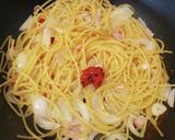 別茹で不要★豆乳クリーム梅パスタ★新玉葱作り方6写真