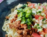 ピリ辛ミンチと野菜のまぜ麺作り方4写真