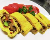 筍と椎茸の甘辛卵焼き…と彩り混ぜご飯作り方9写真