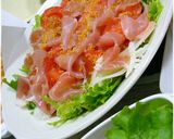 新玉ねぎとトマトと生ハムのサラダ作り方5写真