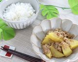 同時に作れる!じゃがいものそぼろ煮&ご飯作り方5写真