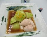 加賀太胡瓜と鯛の白子のあんかけ作り方5写真