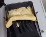 卵焼き風パンケーキミックスで簡単ランチ！作り方5写真