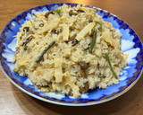 無水鍋で炊く筍たっぷり山菜おこわ もち米作り方14写真
