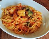 エビと青のりのトマトクリームパスタ作り方9写真