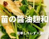 簡単！豆苗の醬油麴和え作り方1写真