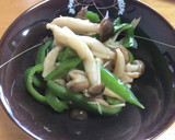 楽ちん副菜！きのことピーマンのおかか和え作り方5写真