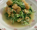 水菜とお揚げの煮びたし♪作り方4写真