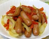 ウインナーと玉ねぎとパプリカの炒め物作り方3写真
