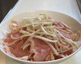 レンチン！豚肉ともやしのピリ辛重ね蒸し作り方5写真