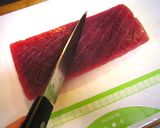 マグロの和風ガーリックステーキ作り方1写真