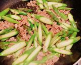 アスパラひき肉丼作り方4写真