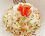 新玉ねぎと春キャベツのごまダレそうめん作り方3写真