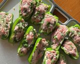 こねない！青じそ薫ピーマンのチーズ肉詰め作り方3写真