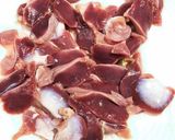 アスパラと砂肝の炒め物作り方1写真