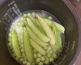 さや付きえんどうで作る豆ご飯作り方2写真