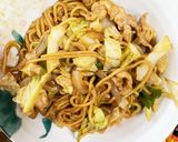 お一人様！市販の焼きそばに和風甘酢隠し味作り方2写真