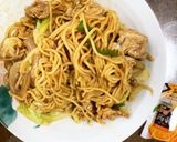 お一人様！市販の焼きそばに和風甘酢隠し味作り方3写真