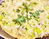 パクチーキャベツチキンのチーズオムレツ作り方7写真