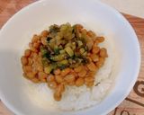 サッパリ栄養満点、納豆山形のだし麦茶漬け作り方2写真